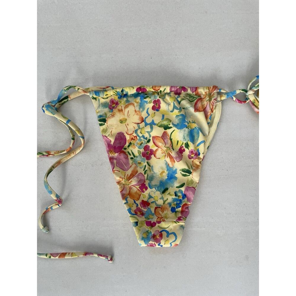 Pacsun Swim String Bikini Bottom Floral Swimwear Beach Summer - Picture 5 of 8
